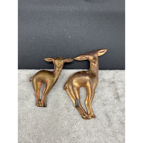 The Unbranded Brand Jewelry - Vintage Deer Brooch Lot of 2 Gold Tone